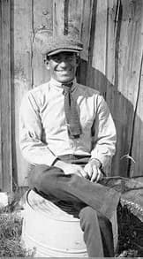 Harold Cook at the Bone Cabin in 1921